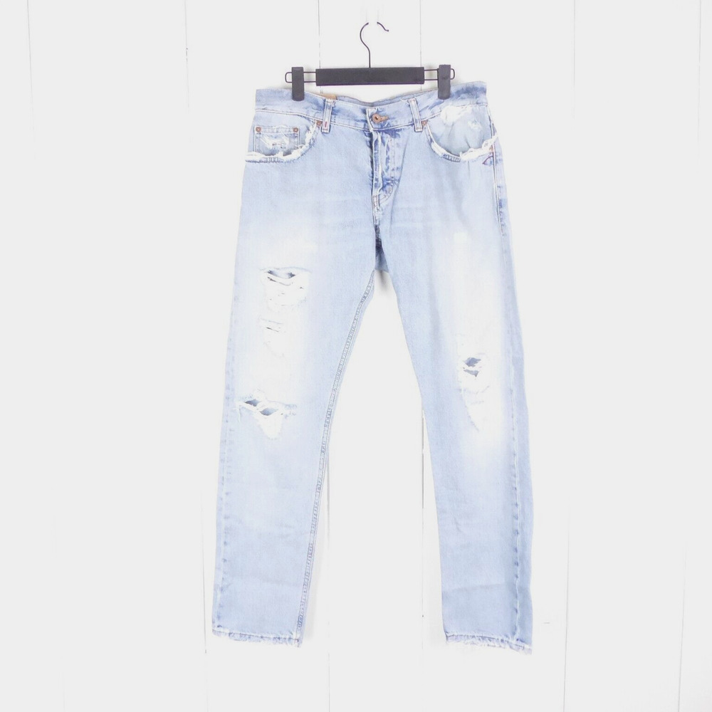 Dondup Jeans Mens SZ 34/29 Mius Slim Fit Tapered Leg Distressed Grunge Casual